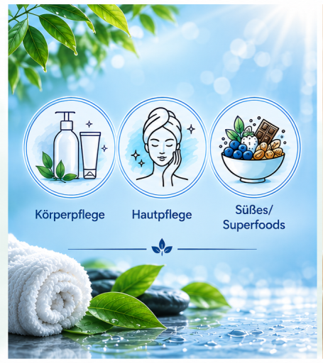 Shop Inhalt Pflegeprodukte